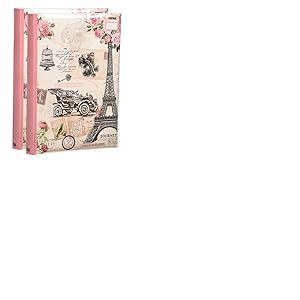 ARPAN Lot de 2 Albums Photo de Voyage Vintage pour 300 Photos 10 x 15 cm CD/DVD