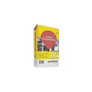 Enduit monocouche de façade extérieur blanc cassé 25 kg - d’imperméabilisation et décoration façades - Weber