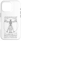 Squelette Humain Homme vitruvien Leonardo Da Vinci Anatomie Coque pour iPhone 16 Pro