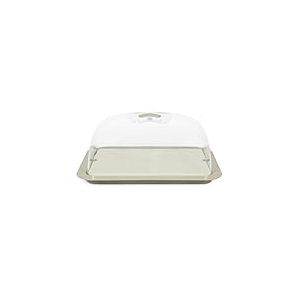 GioStyle Porte-Fromage en Plastique 100% Recyclable, fabriqué en Italie, Tourterelle, 32 x 14 x 22 cm