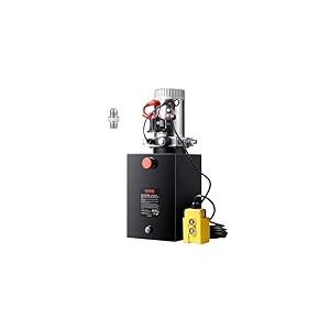 VEVOR Pompe Hydraulique DC 12 V 11 L Groupe Hydraulique Simple Effet D&eacute;bit d'Huile 3,44 L/min Max. Pression de D&eacute;charge 22 MPa pour Camion &agrave; Benne Basculante Nacelle &Eacute;l&eacute;vatrice Remorque Levage Bennage