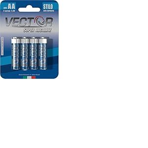 VECTOR Pile Super Alcalina Stylo 4 pcs Bleu LR6-AA