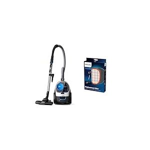 Philips PowerPro Compact S&eacute;rie 3000 Aspirateur sans Sac - 900 W avec Filtre HEPA et Brosse TriActive (FC9332/09) & FC5005/01 Filtre pour SpeedPro Max