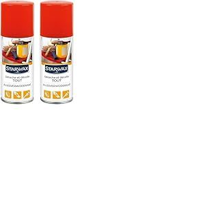 STARWAX - Spray Détachant et Décolle Tout - Elimine les colles et taches tenaces - Idéal avant Lessive - Usage sur Textiles, Cuir, Bois, PVC, Métal - Parfum Orange - Fabrication Française - 100ml