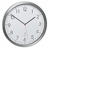 TFA Dostmann &ndash; Aluminium de Radio Horloge Murale avec Un Cadran de Balayage Silencieux Chat 60.3527.55