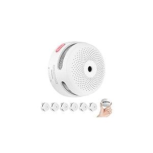 X-Sense Mini-Détecteur de Fumée avec 10 Ans d'Autonomie, Détecteur de Fumée Conforme à la Norme en 14604, Détecteur d'Incendie avec Capteur Photoélectrique, XS01, Lot de 6