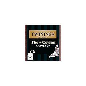 Twinings - Th&eacute; de Ceylan Scotland - 100 Sachets - &agrave; D&eacute;guster Chaud ou Froid