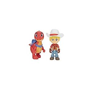 Giochi Preziosi, Dino Ranch Jon & Blitz Paire de Personnages, Personnage de Haut d'environ 7,5 cm et Dinosaure de 9 cm Environ, comme dans Le Dessin animé, pour Enfants à partir de 3 Ans, DNA00100,