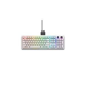 Alienware AW920K Clavier Gaming Sans Fil Trimode QWERTY, Cherry MX Red, touches PBT durables, rétroéclairage AlienFX RVB 16,8 M couleurs, autonomie 110 h, Lunar Light