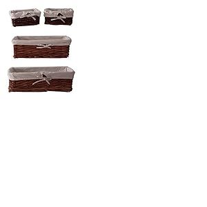 Vical Home Ensemble Panier Porte Ustensiles 4 UDS. Marron