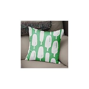 BonaMaison Housse de Coussin Motif, Vert pétrole et Blanc Taie d'oreiller pour Lit Voiture Canapé Maison Salon Chambre, Décoration D'intérieur, 43x43cm - Conçu et Fabriqué en Turquie