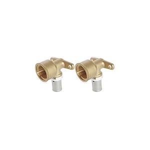 SOMATHERM FOR YOU, Applique &agrave; sertir femelle PER &Oslash;12, coude femelle 15/21, compatible avec profils H, U, RF, pression max 10 bars, temp&eacute;rature 5&deg;C &agrave; 90&deg;C, installation rapide et fiable (Lot de 2)