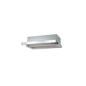 ATH 41X - Hotte Extractrice de Cuisine - Type Télescopique - Moteur de 95W - Classe Énergétique B - 3 puissances d'extraction - Panneau de Commande Mécanique - En Acier Inoxydable - Cata