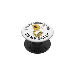 Je joue du sousaphone pendant mon sommeil, musicien PopSockets PopGrip Adhésif