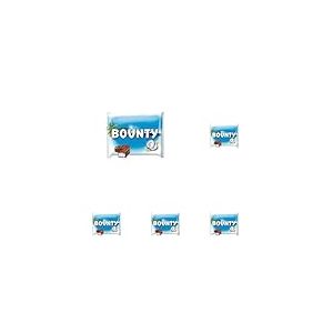 BOUNTY - Barres chocolat et noix de coco - 5 sachets de 2 barres - 5 x 57g - 285g (Lot de 5)