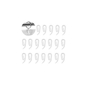 100Pcs Crochet de Rideau en Plastique pour Rail 28 x 12mm Pince Blanche pour Rideaux de Douche, Rideaux, Caravanes, Home Accessoires, Bricolage