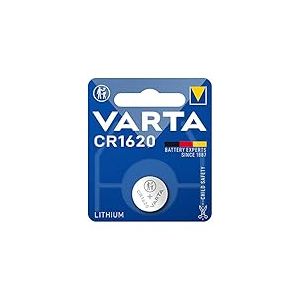 Pile Lithium CR1620 3 V (Blister 1 unité) Ø16 x 2,0 mm, idéale pour Les appareils compacts tels Que Les Montres, Les calculatrices et Les Porte-clés. Fiabilité et durabilité dans Un Design léger et