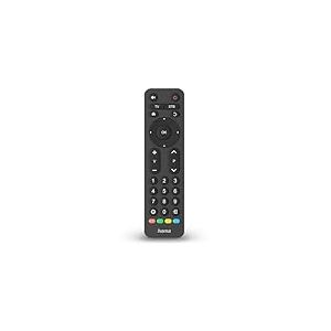 Hama T&eacute;l&eacute;commande Universelle Infrarouge TV, Grandes Touches, Controlez 2 appareils, Fonction Apprentissage, Pr&eacute;programm&eacute;e, Compatible LG/Samsung/Sony/Hitachi/TCL/Philips/Panasonic Smart TV, Noir