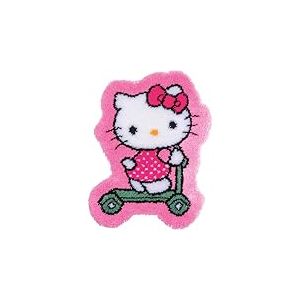 Vervaco Kit Tapis Point Nou&eacute; &Aacute; Faire HELLO KITTY Broderie Debutant DIY Latch Hook Kit Complet Decoration Maison Manuelle Loisir Cr&eacute;atif ca. 55 x 75 cm Embroidery
