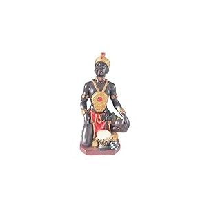 Statue Supplier Orisha Shango Statue d'Orisha Chango Statuette Africaine Chango Estatua (12,7 cm), Rouge, Noir, Or
