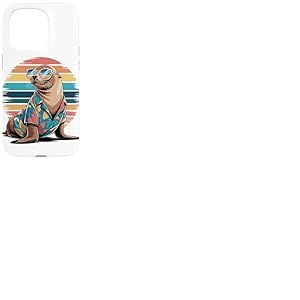 Lion de mer Lunettes Hawaï Plage Été Vacances Coque pour iPhone 15 Pro