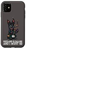 Coque pour iPhone 11 Cornemuse Scottish Terrier Scotland Is Calling and I Must Go