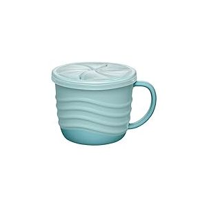 nip Boîte à goûter pour bébés et tout-petits, avec poignée et couvercle, anti-froissement, idéale pour la maison ou les voyages, sans BPA, sans mélamine, durable, bleu