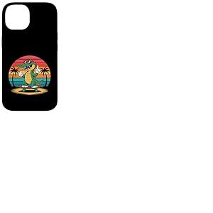 Cool Skater Crocodile Croco Alligator Sunset Design rétro années 80 Coque pour iPhone 14
