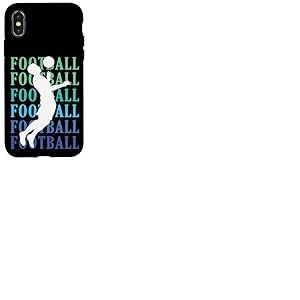 Foot Football Footballeur Joueur de Foot garçon Enfant Retro Coque pour iPhone X/XS