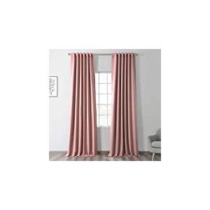 HPD Half Price Drapes Room Darkening Curtains 120 inches Long for Bedroom & Living Room (1 Panel), 50 X 120, Fresco Blush