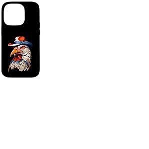 Tête de Coq Stylisée avec Chapeau en Style BD Coque pour iPhone 14 Pro