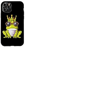 Grenouille Royale avec Couronne Et Lunettes De Soleil Roi Coque pour iPhone 11 Pro