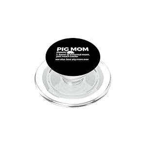 D&eacute;finition de Pig Mom Meilleure Maman Cochon de Tous Les Temps, Fermier dr&ocirc;le PopSockets PopGrip pour MagSafe