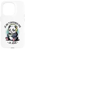 Rigolote Gamer Jeux Video Gameur Panda Geek Gaming Coque pour iPhone 15 Pro