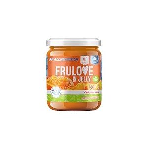 ALLNUTRITION Frulove In Jelly Apricot & Orange - 80% de Fruits - Confiture Gel&eacute;e Sans Sucre - Sans Gluten - Collation Saine - Friandises Hypocaloriques - V&eacute;gan - 500 g