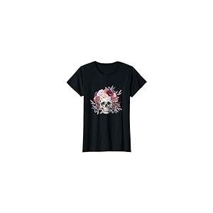 Chemise Halloween motif tête de mort pour femmes et filles T-Shirt