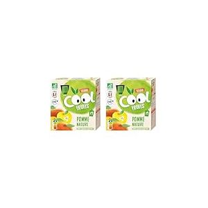 Vitabio Cool - Gourdes Fruits Pomme 4x90 g - Compote - BIO (Lot de 2)