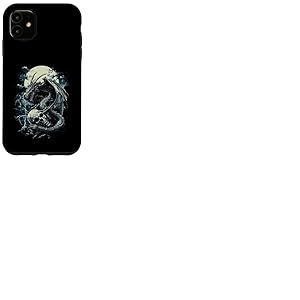 Cr&acirc;ne de Dragon Goth Lune Noir Gothique Femmes Cr&acirc;ne Dragon Coque pour iPhone 11