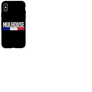 Mulhouse France Drapeau Fiert&eacute; de la Ville fran&ccedil;aise Coque pour iPhone X/XS