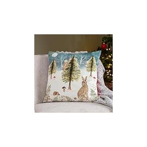 Evans Lichfield Housse de Coussin en Velours avec Motif Hibou