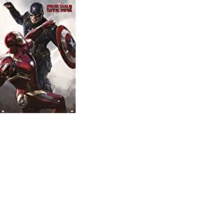 empireposter 732156 Captain America – Civil War – Casquette VS Iron Man – Marvel Film Cinéma Poster, Papier, Multicolore, 91,5 x 61 x 0,14 cm