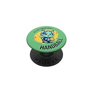 Handball Ballon de Handball Chat-chattes Joueuse de Handball PopSockets PopGrip Adh&eacute;sif