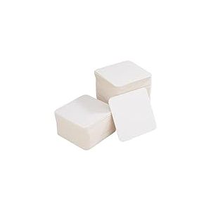 folia 2326 – Lot de 100 Dessous de Verre à bière, rectangulaire, 9,3 x 9,3 cm, Blanc.