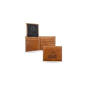 Rico Industries NFL Laser Engraved Billfold Wallet Marron, Mixte, LEBIL2801BR, Marron, 5.75 x 7-inches