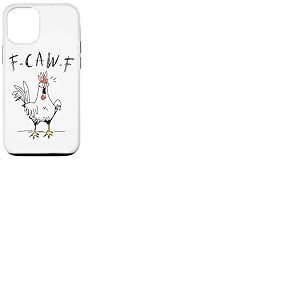 F-caw-f Poulet Rigolo Costume De Carnaval Poulet Coque pour iPhone 12/12 Pro