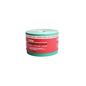 ProDec Rouleau de 50 m de papier abrasif verte, oxyde d’aluminium, grain 240 extra fin pour poncer bois, peinture, joints, métal et plus, papier abrasif compatible avec les ponceuses électriques