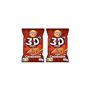 Bénénuts Lay's 3D'S Bugles, Goût Cacahuète, 85 g (Lot de 2)