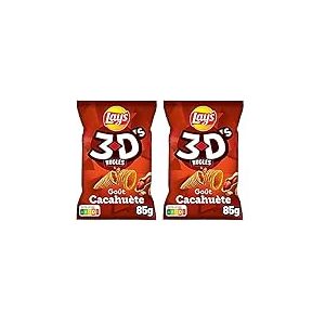 Bénénuts Lay's 3D'S Bugles, Goût Cacahuète, 85 g (Lot de 2)