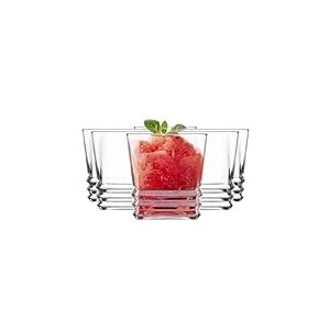 Glasmark KROSNO 1992 Lot De 6 Coupes &Agrave; Glace En Verre Transparent Coupes &Agrave; Dessert Lavables Au Lave-Vaisselle 270 ml