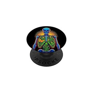 Squelette botanique Radiance, Nature psychédélique Anatomie PopSockets PopGrip Adhésif